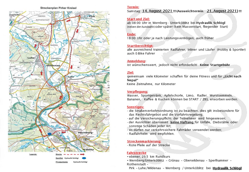 Streckenplan und Ablauf Streckenplan und Ablauf